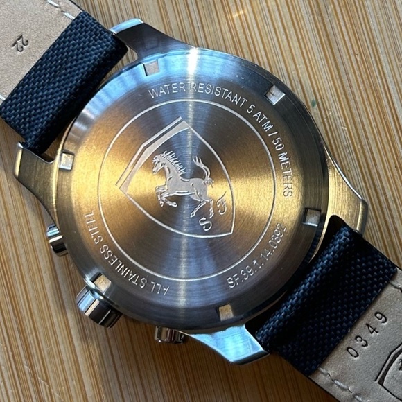 Scuderia Ferrari Primato Watch with 44mm Black Chronograph Face & Black Band - Picture 7 of 8